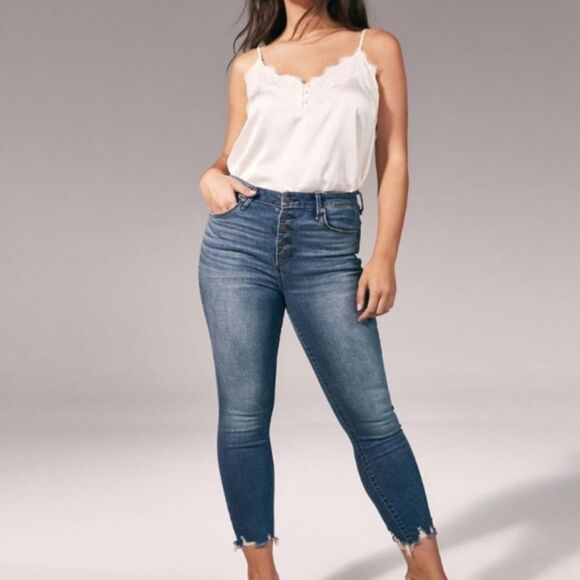Abercrombie & Fitch Denim - Abercrombie Simone high‎ rise skinny ankle jeans 26/2
